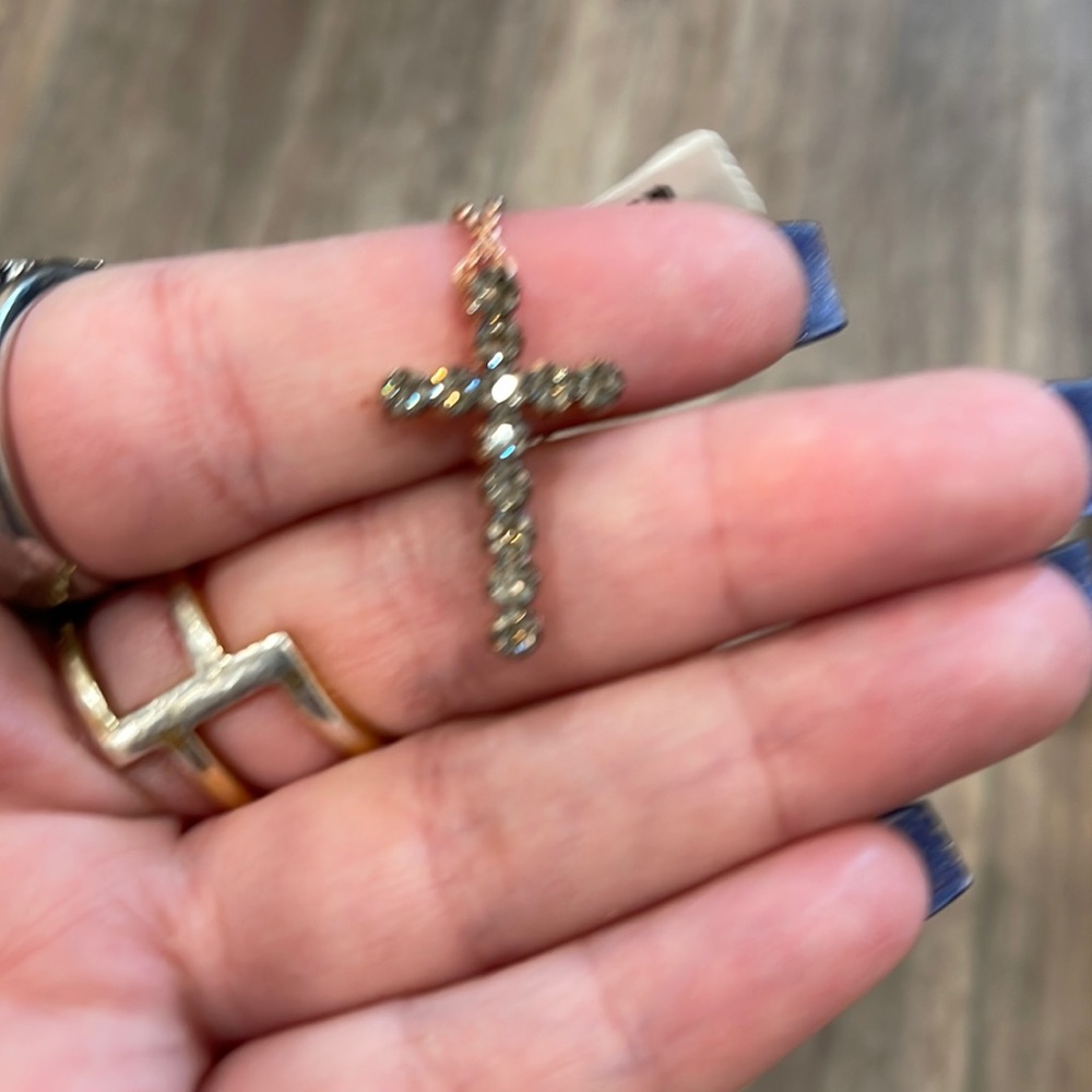 Champagne Diamond Cross Pendant